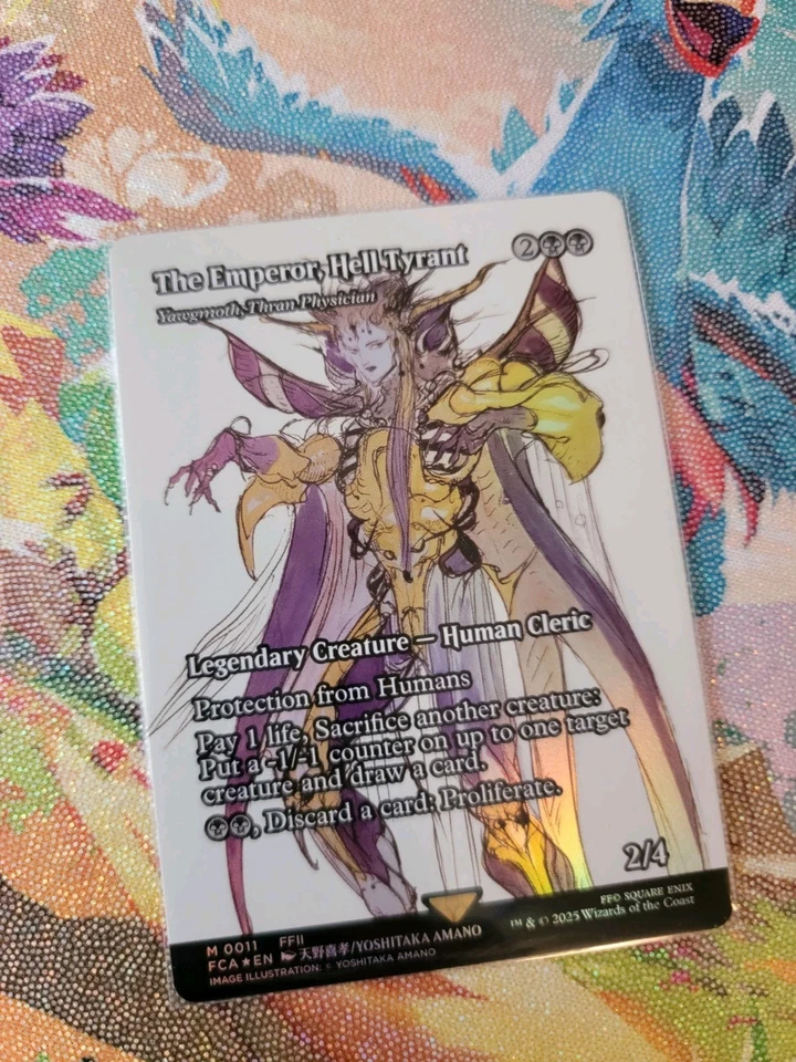 MTG FINAL FANTASY The Emperor, Hell Tyrant / Yawgmoth, Thran Physician FOIL - Image 2 of 4