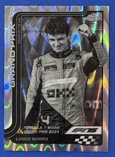 2025 Topps Chrome F1 Lando Norris Black White Raywave Refractor #127