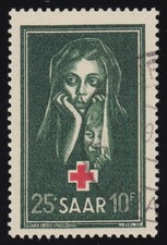 Saarland 304 Rotes Kreuz 1951, gestempelt O