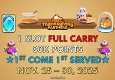 Mono_poly_Go | Thanksgiving Partners Event | November 25 to 30 | Full Carry | 1S