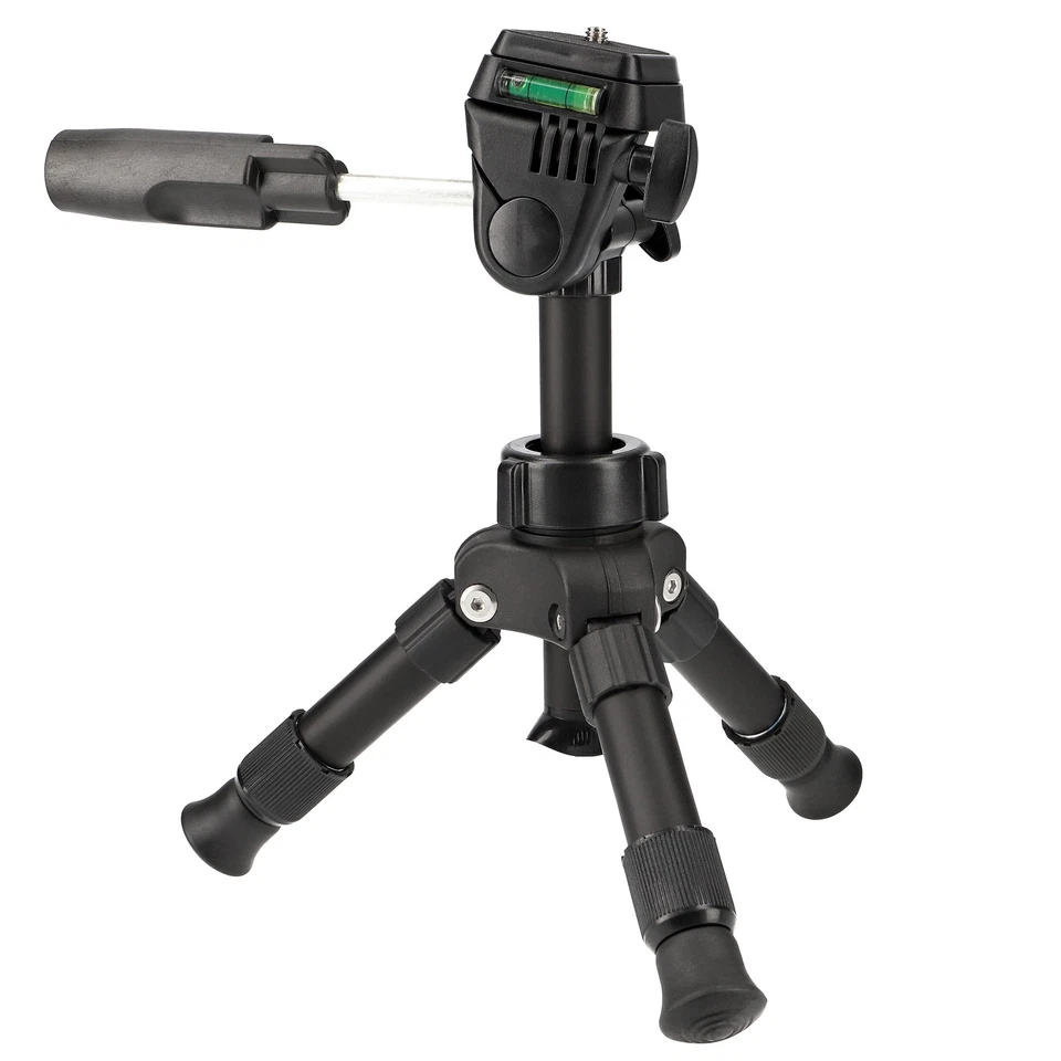 Leichtes Robustes Kamera Stativ mit 3-Wege-Kopf Schnellwechselplatte Wasserwaage - Bild 3 von 4