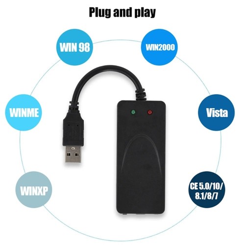 Fax Modem, USB2.0 56K External Modem Driver,Plug and Play USB Modem8309 - Imagen 7 de 9