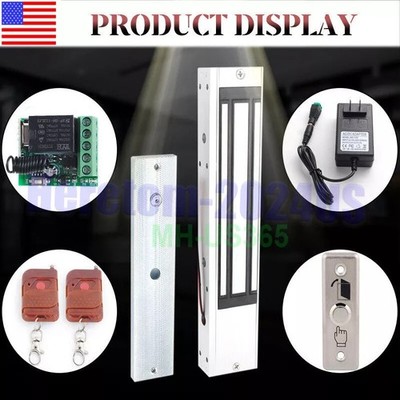 280kg Door Access Control System Electric Magnetic Door Lock 2Remote Control Kit