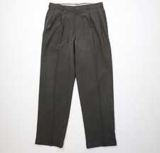 Vintage 90s Streetwear Mens 34x32 Faded Knit Wide Leg Chino Pants Trousers Green