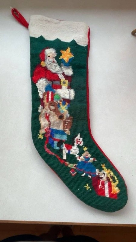 Christmas Needlepoint Stocking 