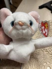 Ty Beanie Baby Flip White Cat 1996 Plush w/ Tag Vintage