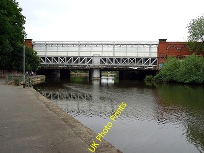 Foto 6x4 Eisenbahnbrücke über den Severn Shrewsbury Eine komplexe Struktur W c2016
