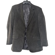 Woolworth Men  s Classic Black Sport Coat Notched Lapel Grey Gray - Size S