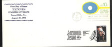 ARTHUR ASHE BLACK TENNIS LEGEND 2005 DUAL CANCEL 1974 TENNIS CACHET #10 FDC UNA