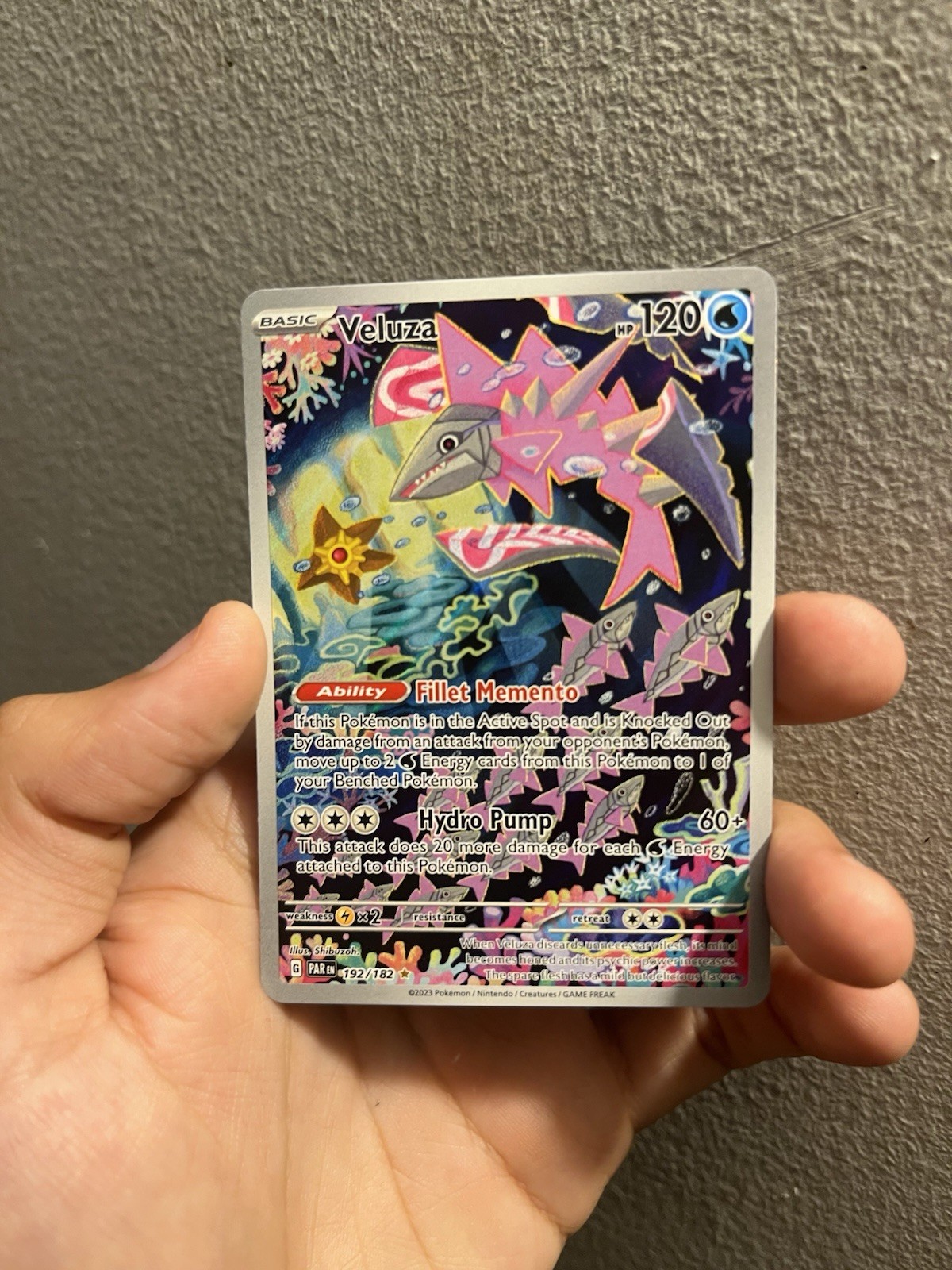 Pokémon TCG Veluza Card 192/182 Sv04: Paradox Rift NM Condition