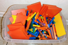 14 POUNDS of manipulative wooden blocks mathematics early development quality