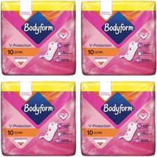 Bodyform Ultra Normal Sanitary Towels Without Wings 10s x4 Packs Period Pads New