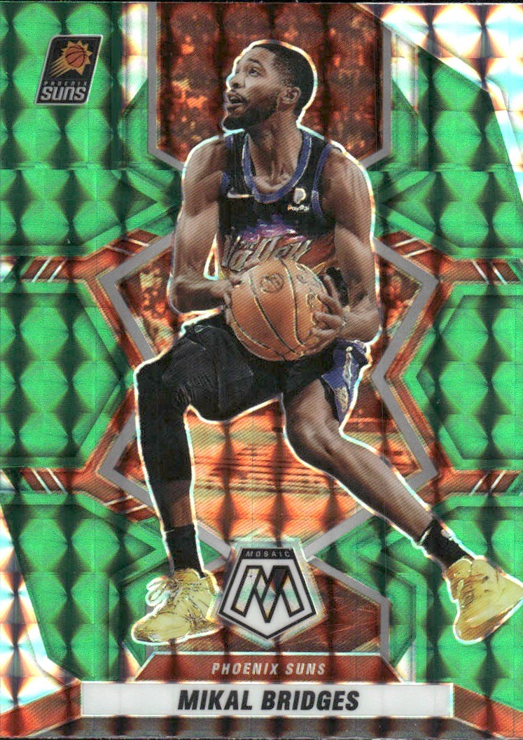 2021-22 Panini Mosaic #170 Mikal Bridges Green