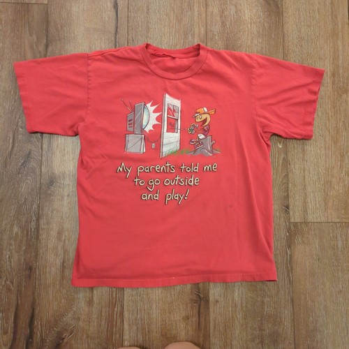 Y2K Video Games Kids Large Shirt Xbox Playstation Modern Warfare Gaming Retro