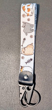 Cats Wrist Lanyard  Wristlet Anime geek kawaii Key Chain
