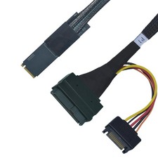 PCIe 5.0 M.2 To U.2 Adapter SFF8639 U.2 NVMe SSD Cable 15Pin Power 1.6ft