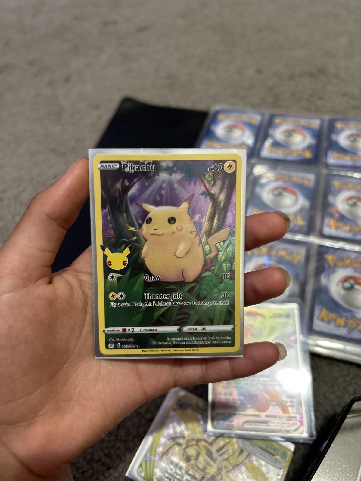2021 pikachu pokemon card(rare) Untouched perfect to near centering