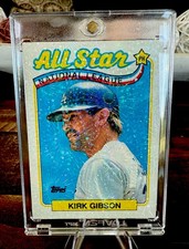 RARE 1/1 FIREWORKS Kirk Gibson 1989 Topps All Star #396 Los Angeles Dodgers