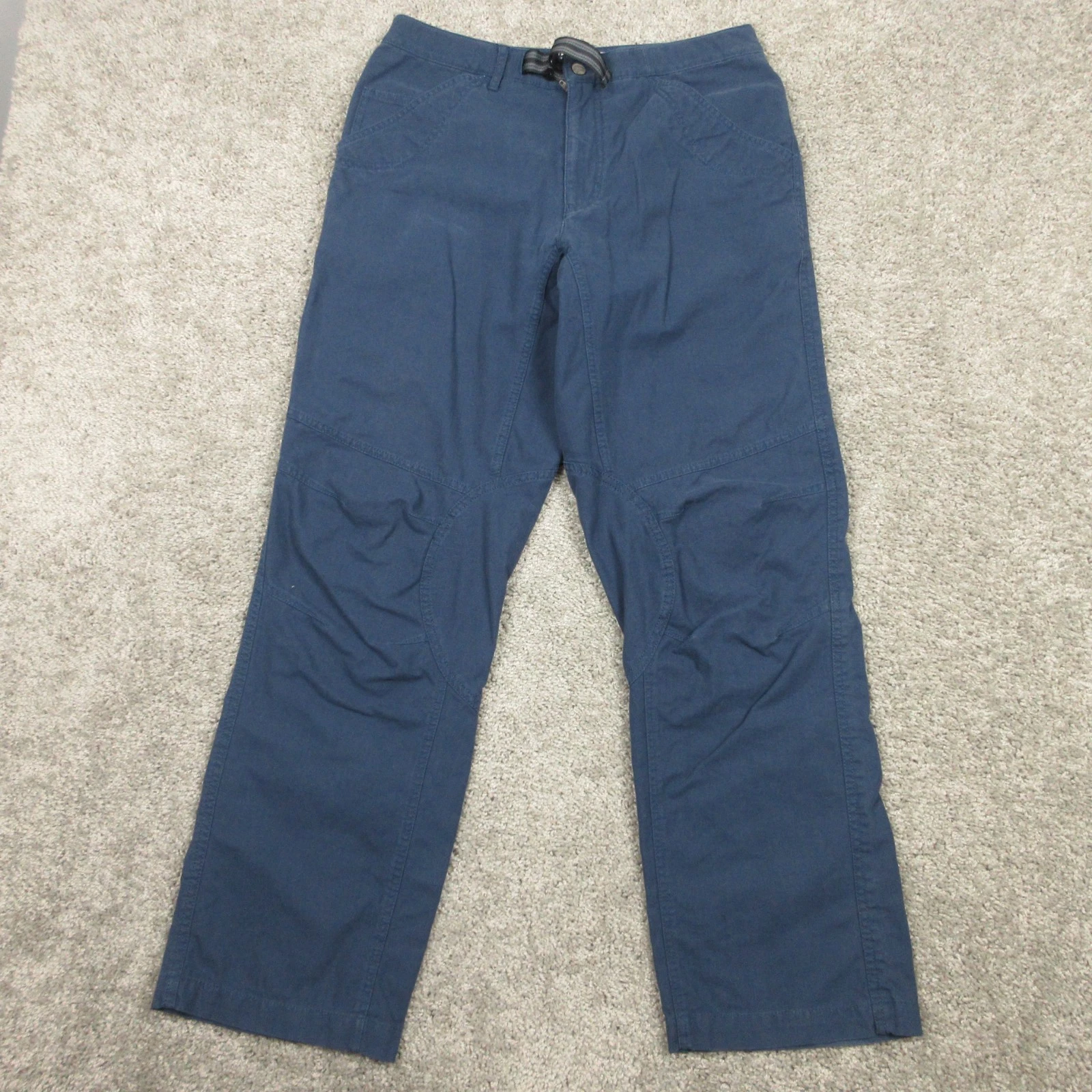 Mountain Hard Wear Pants Mens 32x32 Blue Canvas Outdoor Hiking Workwear Belted