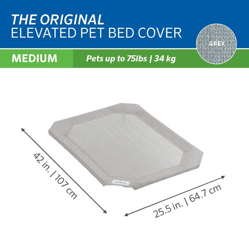 Original Pet Bed Replacement Cover - Grey - Medium (35" x 25.5") - Picture 3 of 6
