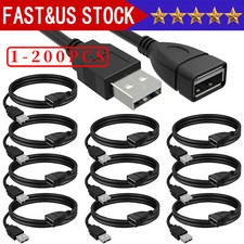 High-Speed USB-USB Extension Cable USB 2.0 Adapter Extender Cord Male/Female LOT