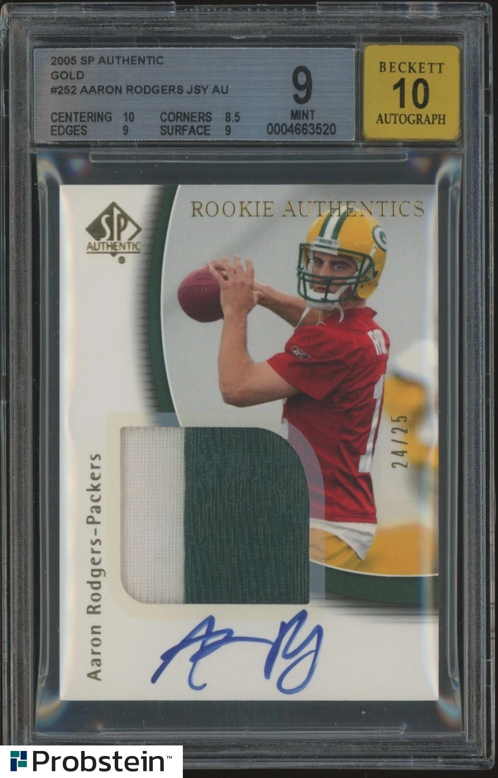 Aaron Rodgers SP Authentic #252 Signed Patch-Gold