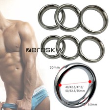 Stainless steel Heavy Ball Scrotum Stretcher Metal Penis Lock Cock Ring Ball Men