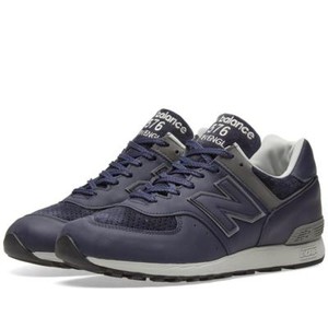 Uomo New Balance 576 Gbb Taglia UK 7 IN Pelle Blu Navy Scarpe Fatto  Inghilterra | eBay