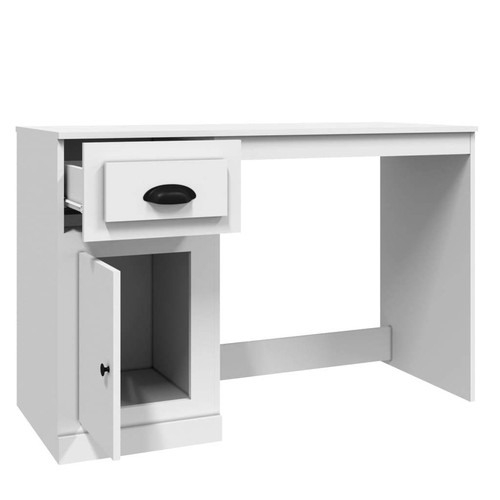 High Gloss Desk Office Computer Work Study Wooden Drawers Cabinet Student Table - Picture 8 of 11