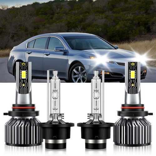 For Acura TL 1999-2014 9005 D2S LED HID Headlight Bulbs Kit Super Bright 6500K - 第 1/12 張圖片