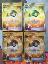 Pokemon - Ultra Ball - 161/149 - SM Base Set - Secret Rare Playset X4
