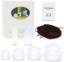 Beauty Silicone Cupping Therapy Set, Professional Chinese Body Massage Tool,6 pc