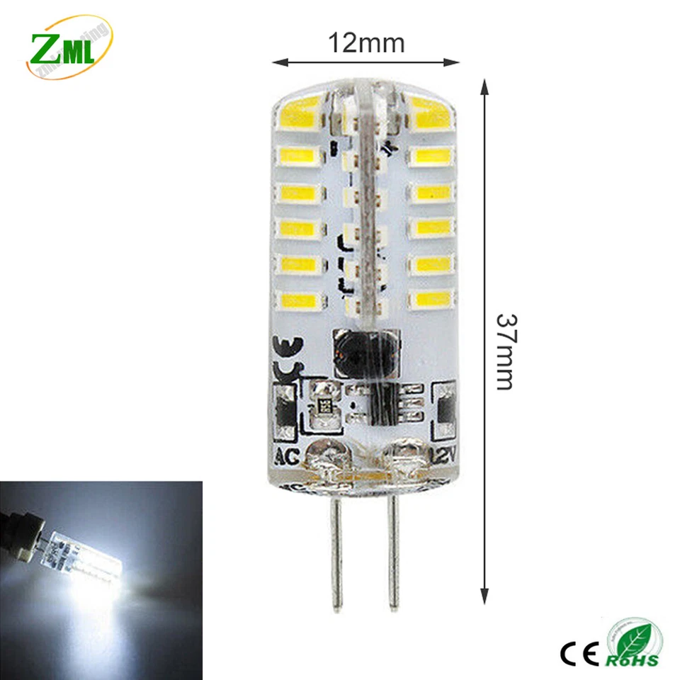 10X G4 Led Birne 4W 12V 3014 48SMD Stiftsockel LED Leuchtmittel Lampe Kaltweiß - Bild 2 von 4