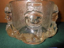 Celebrations Crystal Glass SNOWMAN Candle Holder