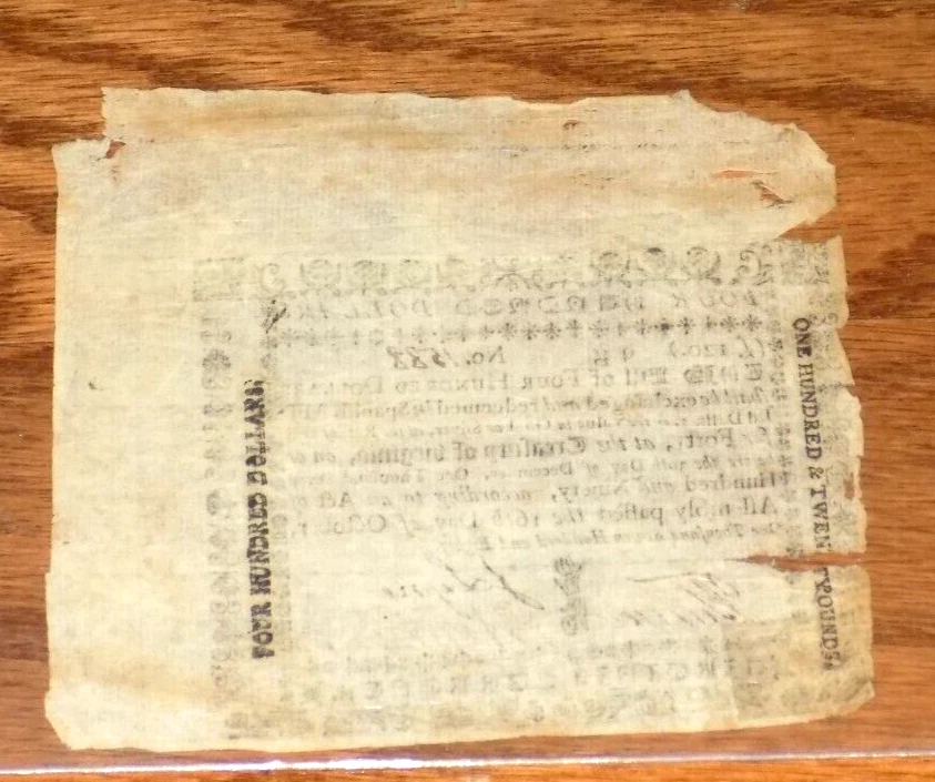 Oct. 16, 1780 $400 VIRGINIA Colonial Currency Note PCGS Very Fine 25 Apparent - Image 4 of 4