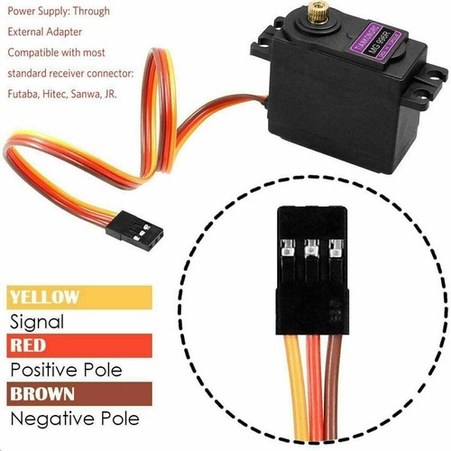 100% Metal Gear MG996R Digital Servo Motor 180° Torque 15KG for RC Dual Pack - Bild 4 von 10