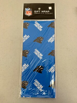 Carolina Panthers NFL Football Gift Decor Wrapping Paper 12.5 Square Feet NEW
