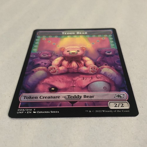 MTG Magic Teddy Bear Token 009/014 Unfinity UNF Creature Light play - Picture 3 of 6