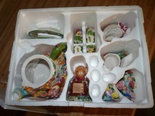 Easter Tea Set Springtime Mercuries 1999 Garden Flowers Ceramic PARTING OUT