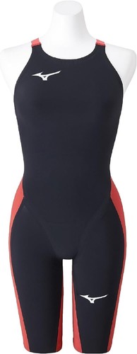 MIZUNO Swimsuit Women GX SONIC 6 CR FINA N2MGA702 Size L Black Red - Picture 1 of 9