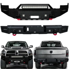 Vijay Fits 2009-2012 Ram 1500 Steel Front Bumper or Rear Bumper w/ LED Lights