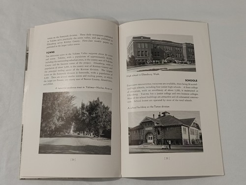 1939 Yakima Federal Reclamation Project U.S. Department Of Interior Booklet - Picture 12 of 17