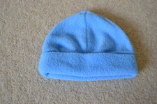Baby Boys Blue Fleece Winter Hat Age 3 - 6 months