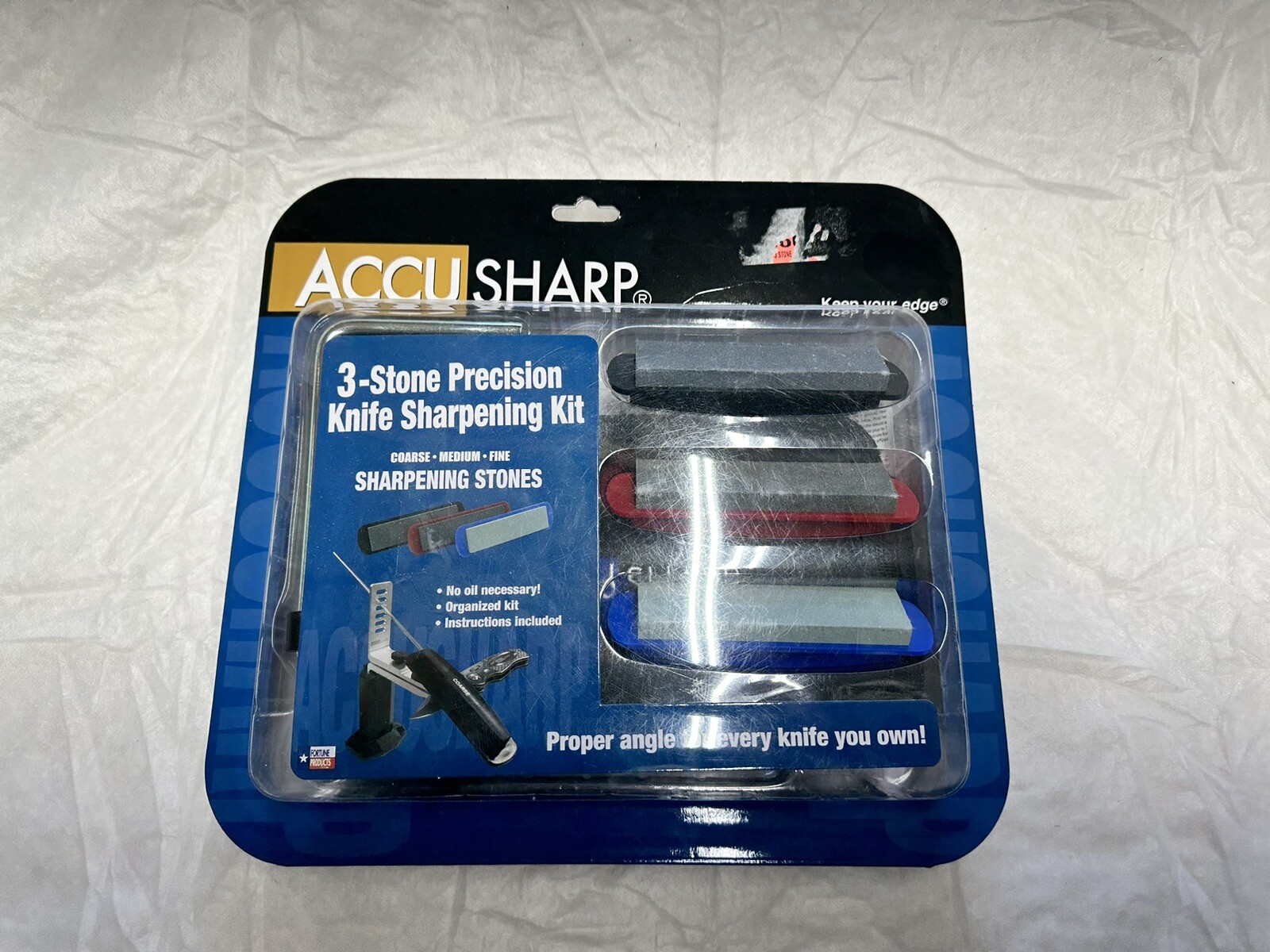 AccuSharp Knife Sharpener, 3 Stone Precision Sharpening Kit | eBay