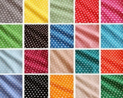 1 m Baumwollstoff Mit Polka Dot Muster Für DIY Kleid Nähen Kostüm Tischdecke - Bild 1 von 4
