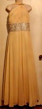 JJ's House Womens Dress Small Size Pale Full Length Wide Rhinestone Band PROM