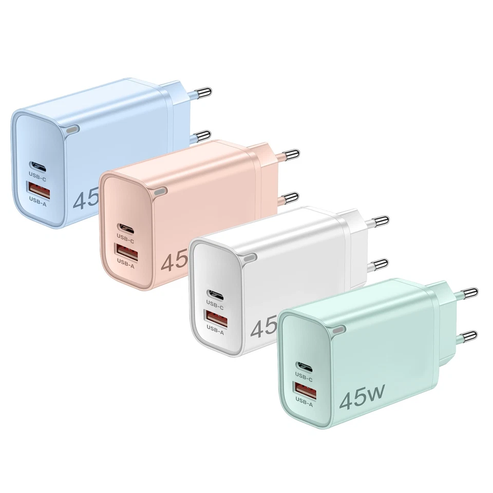 45W Schnellladegerät + USB-C Ladekabel für iPhone, iPad Netzteil | TYP-C Kabel - Bild 2 von 2