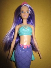 B-791) WUNDERSCHÖNE BARBIE NIXE/MEERJUNGFRAU MATTEL FESTER FISCHSCHWANZ+KRONE