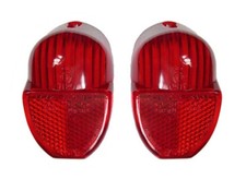 New Pair Rear Brake Tail Lamp Lenses Triumph Spitfire Gt6 1962-70 Red Lens