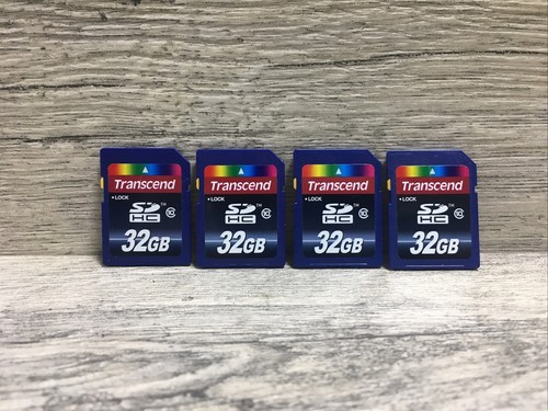 Lot 4 Transcend 32GB Class 10 SDHC Memory Card ( TS32GSDHC10) #S42 - Picture 2 of 3
